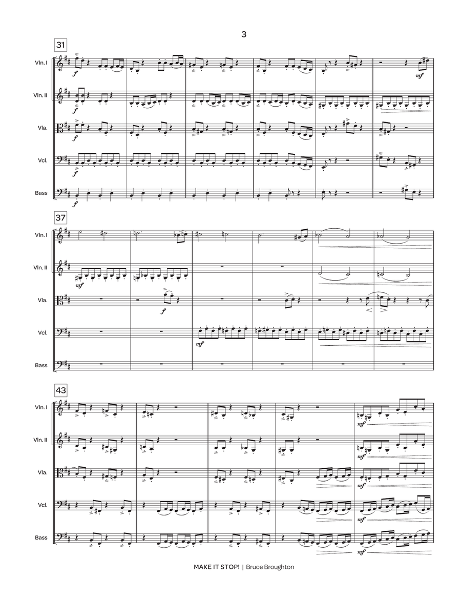 Make It Stop! Make It Stop! String Orchestra scores gallery preview page 4