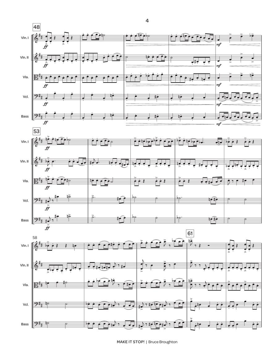 Make It Stop! Make It Stop! String Orchestra scores gallery preview page 5