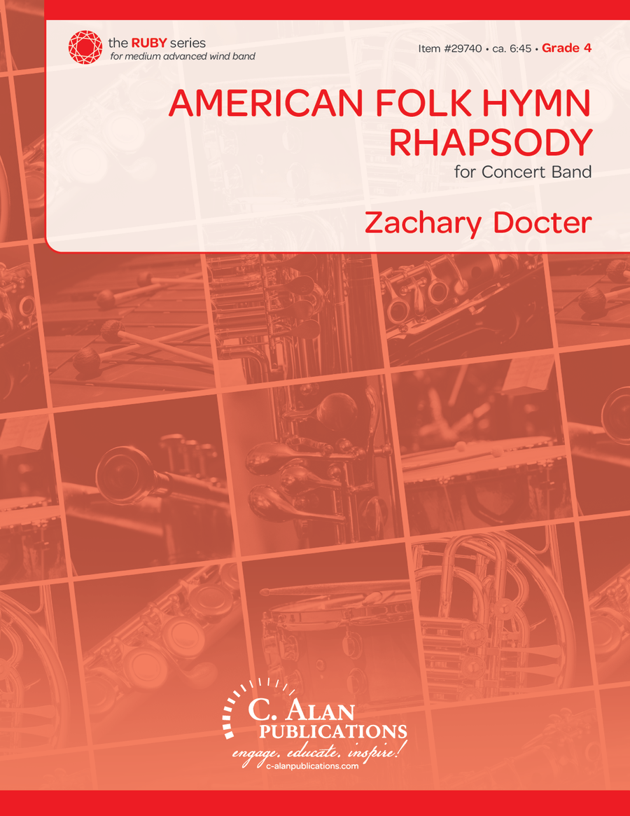 American Folk Hymn Rhapsody (score only) Concert Band scores gallery preview page 1