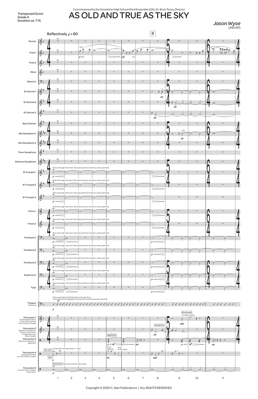 As Old and True as the Sky Concert Band scores gallery preview page 2