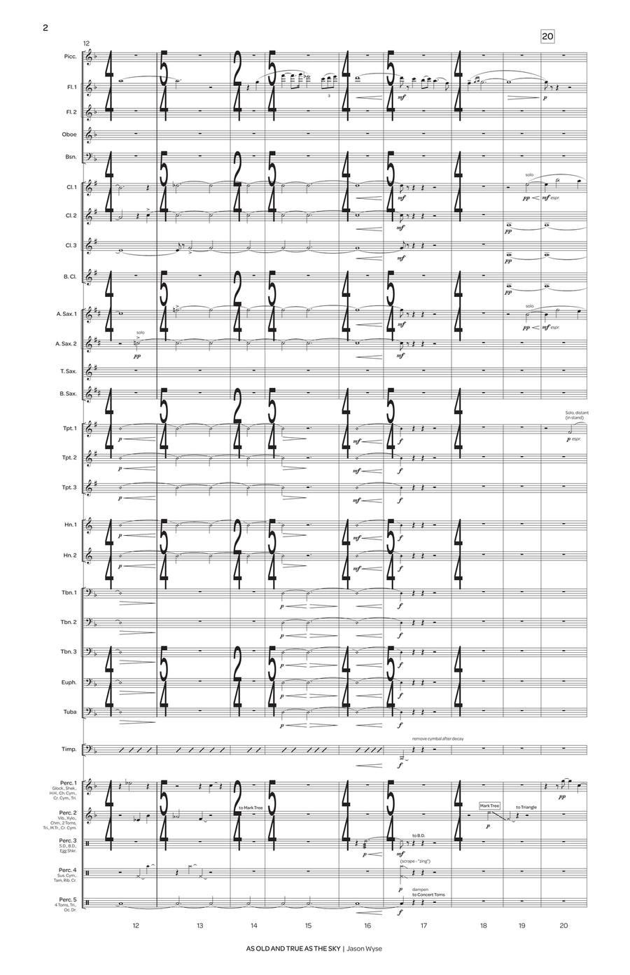 As Old and True as the Sky Concert Band scores gallery preview page 3