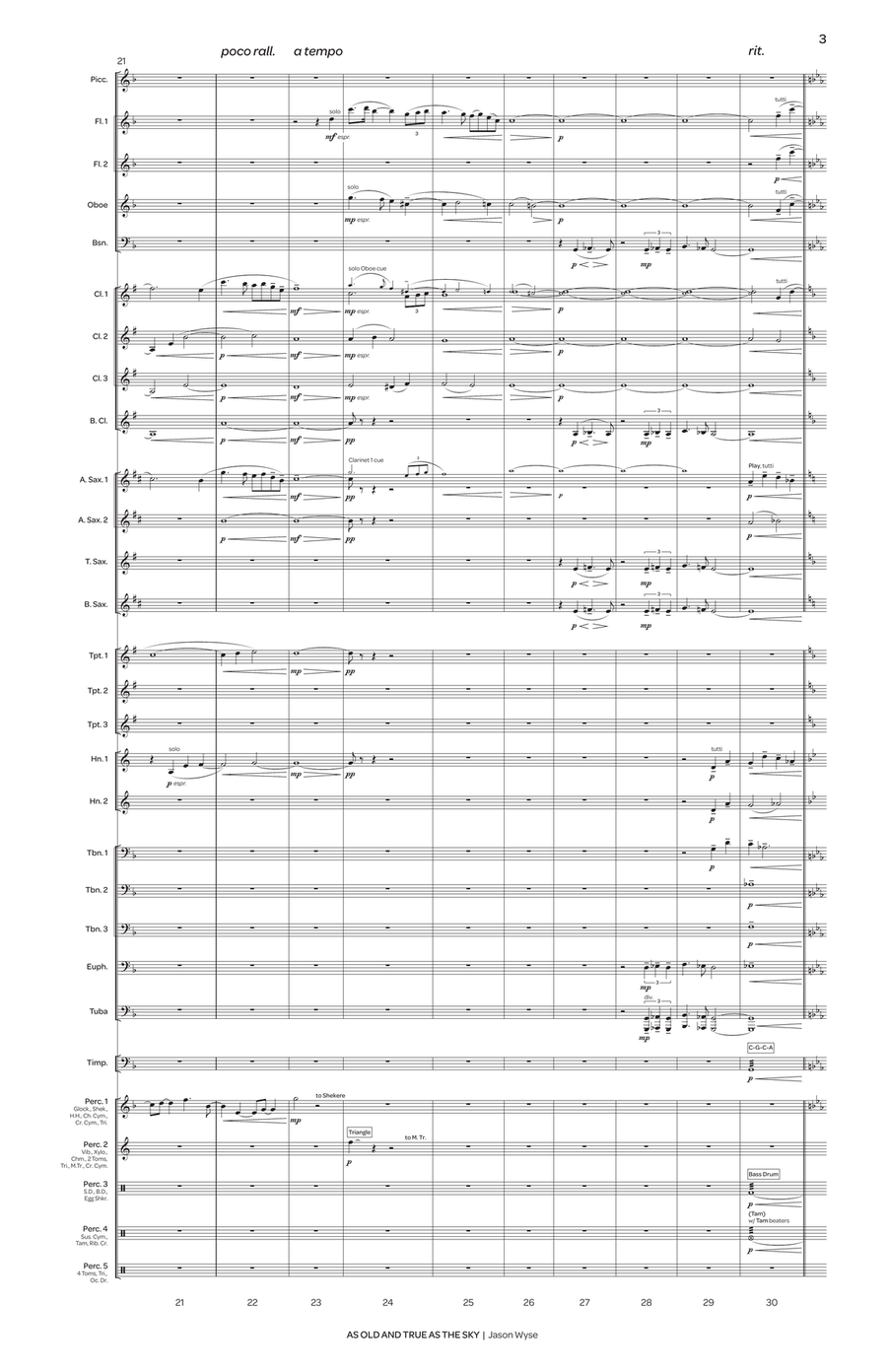 As Old and True as the Sky Concert Band scores gallery preview page 4