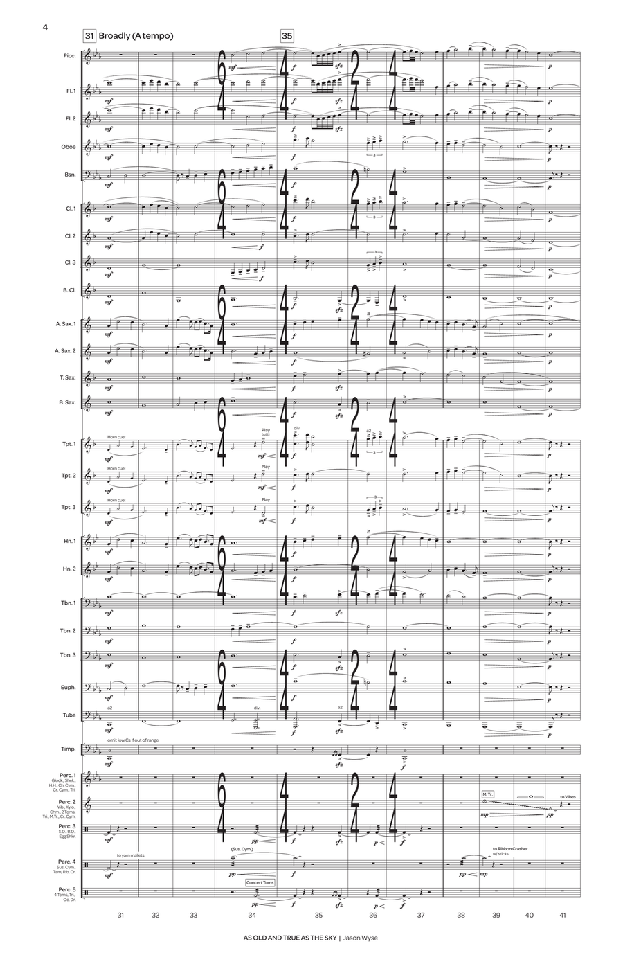As Old and True as the Sky Concert Band scores gallery preview page 5