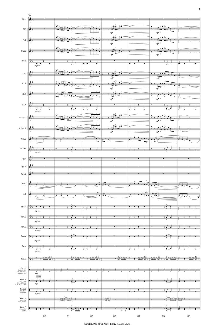 As Old and True as the Sky Concert Band scores gallery preview page 8