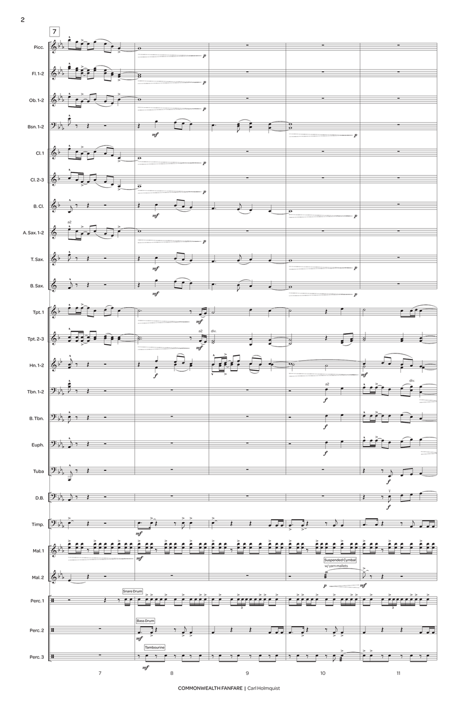 Commonwealth Fanfare (score only) Concert Band scores gallery preview page 4
