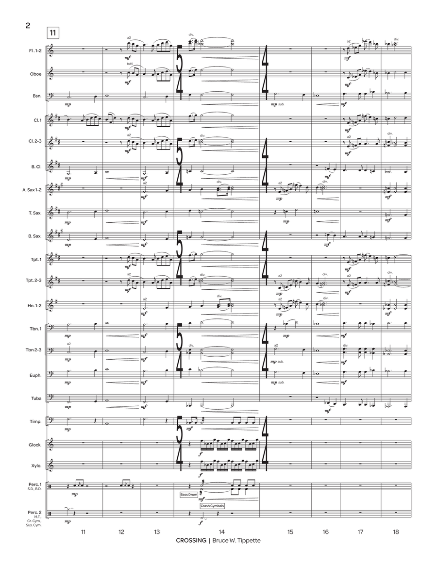 Crossing (score only) Crossing (score only) Concert Band scores gallery preview page 3