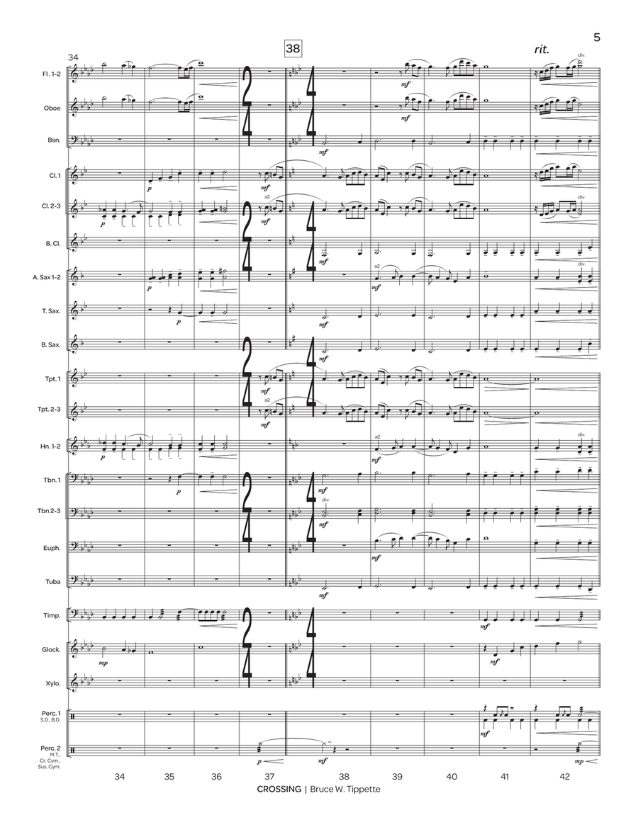 Crossing (score only) Crossing (score only) Concert Band scores gallery preview page 6