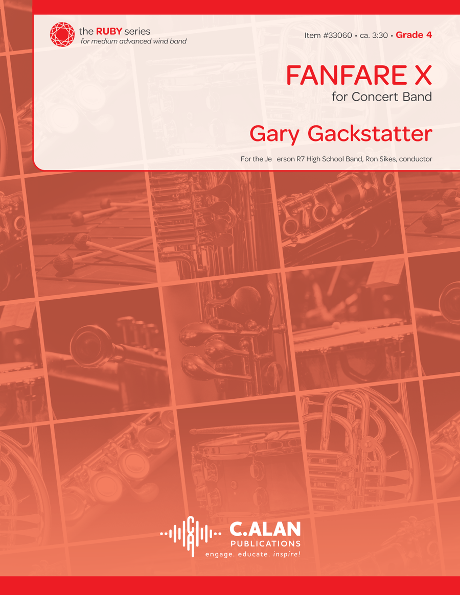 Fanfare X (score only) Fanfare X (score only) Concert Band scores gallery preview page 1