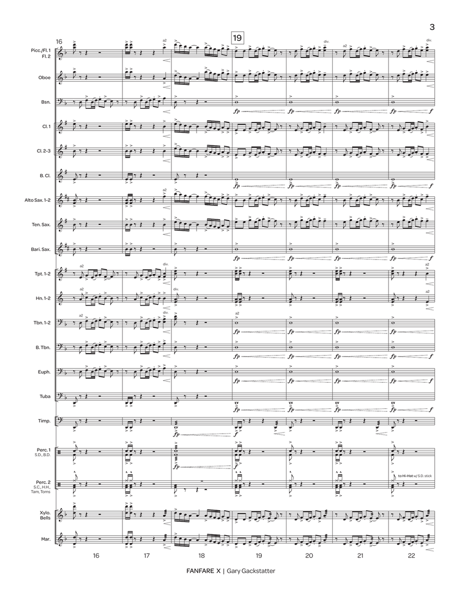 Fanfare X (score only) Fanfare X (score only) Concert Band scores gallery preview page 4