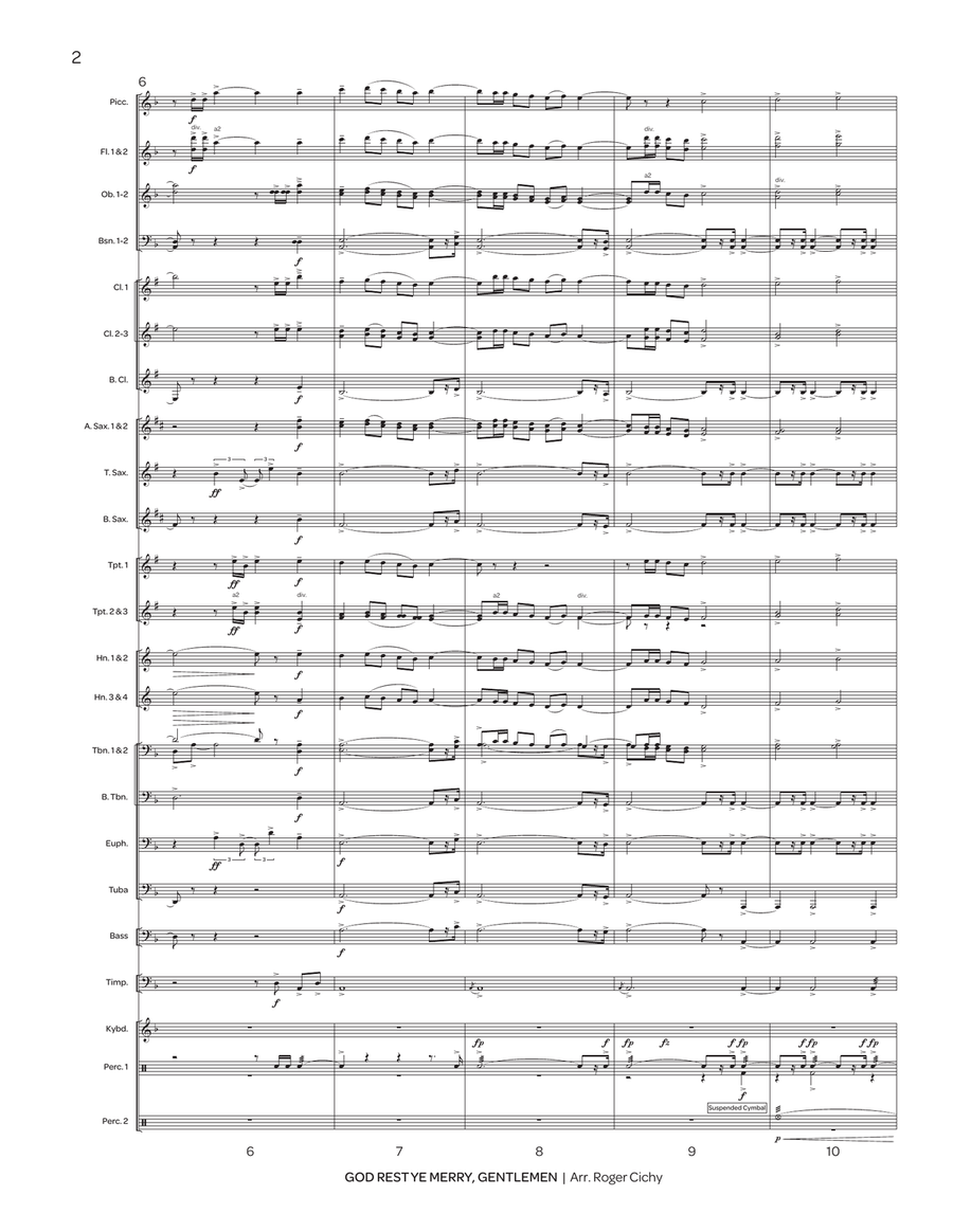 God Rest Ye Merry, Gentlemen (score only) Concert Band scores gallery preview page 3