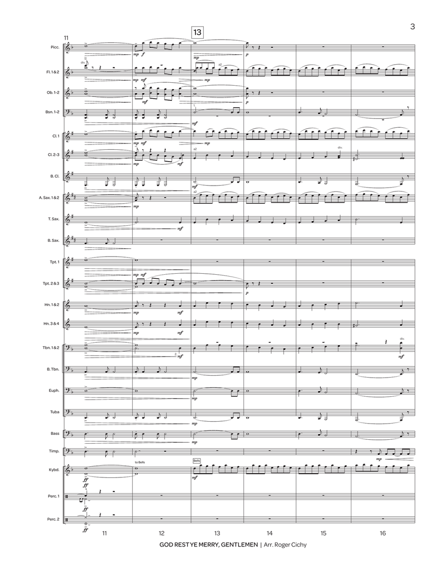 God Rest Ye Merry, Gentlemen (score only) Concert Band scores gallery preview page 4