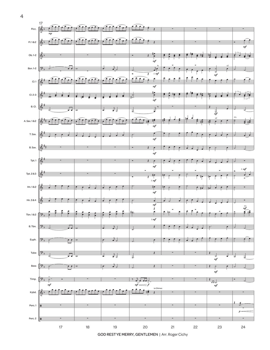 God Rest Ye Merry, Gentlemen (score only) Concert Band scores gallery preview page 5