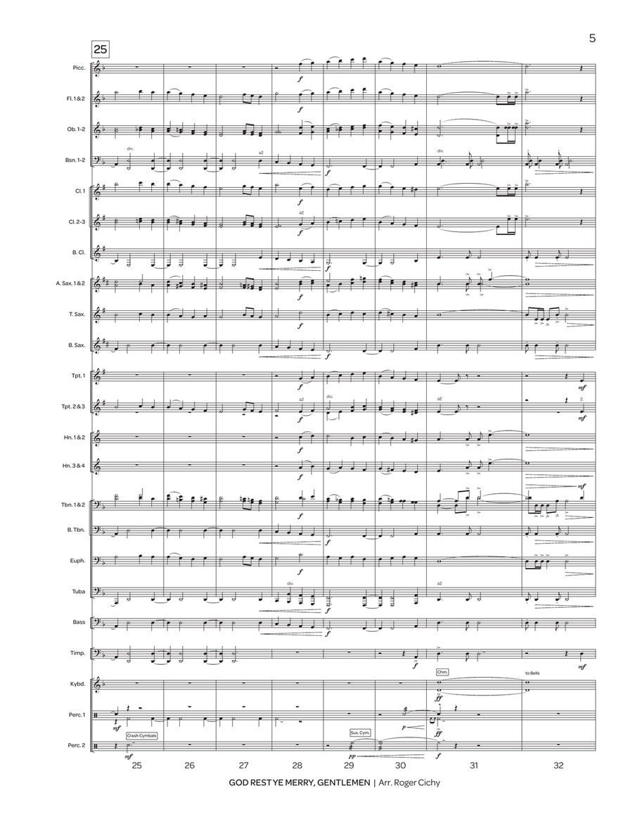 God Rest Ye Merry, Gentlemen (score only) Concert Band scores gallery preview page 6