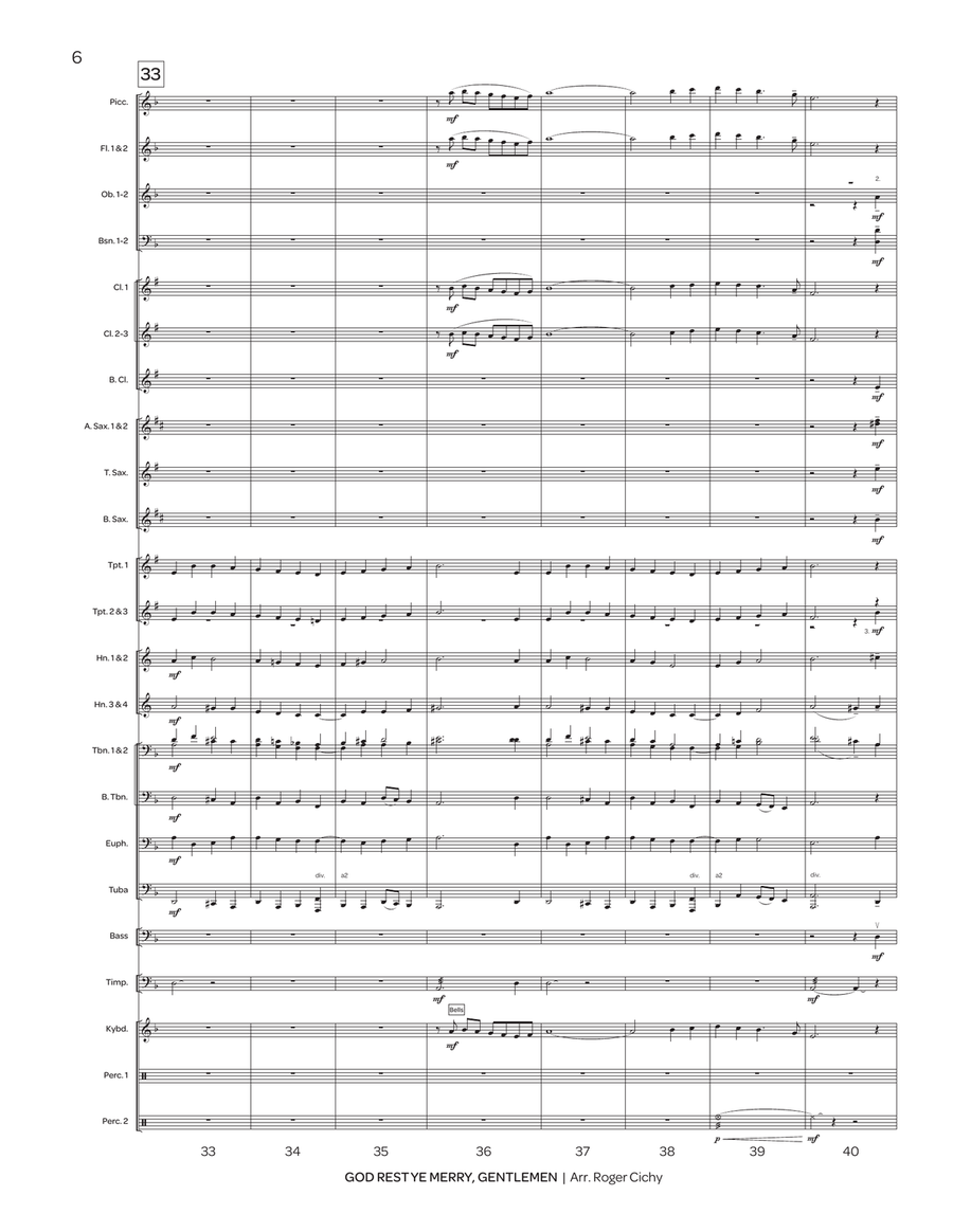 God Rest Ye Merry, Gentlemen (score only) Concert Band scores gallery preview page 7