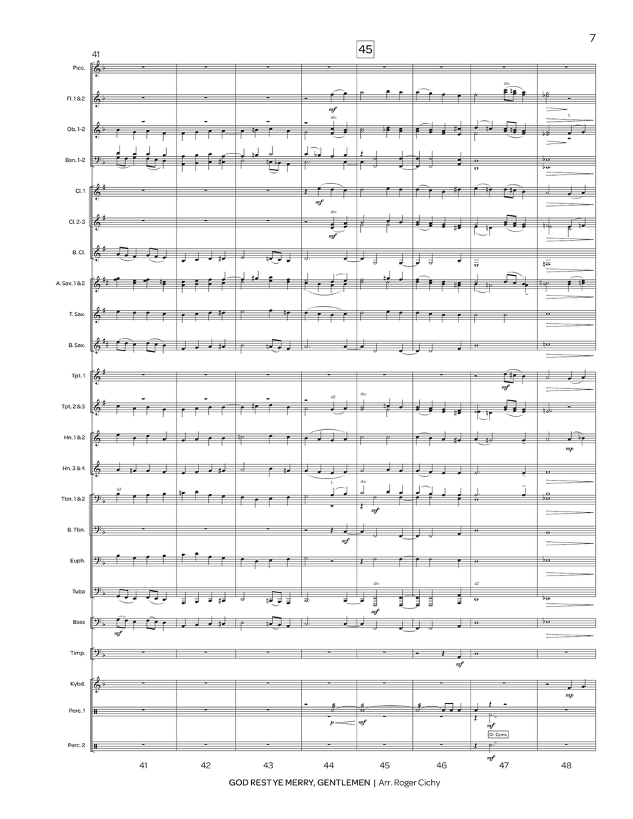 God Rest Ye Merry, Gentlemen (score only) Concert Band scores gallery preview page 8