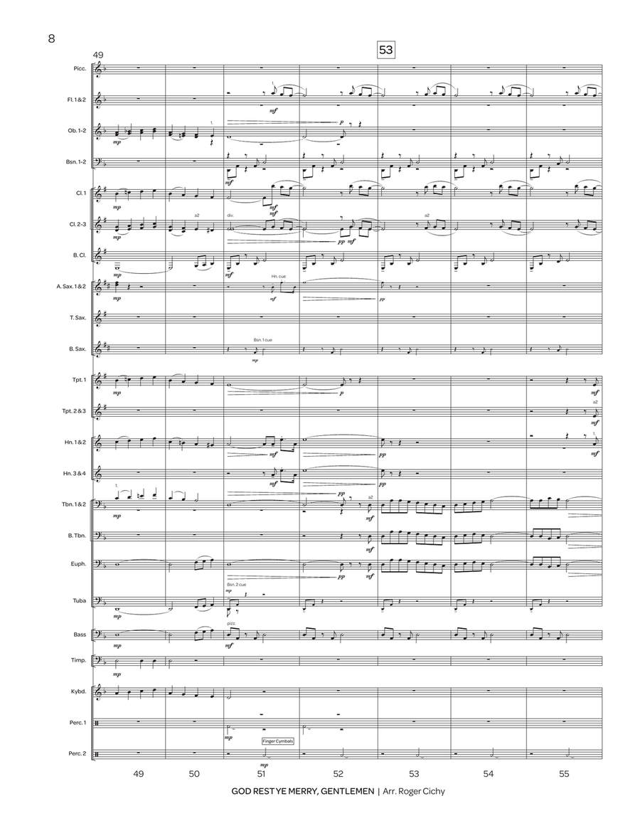 God Rest Ye Merry, Gentlemen (score only) Concert Band scores gallery preview page 9