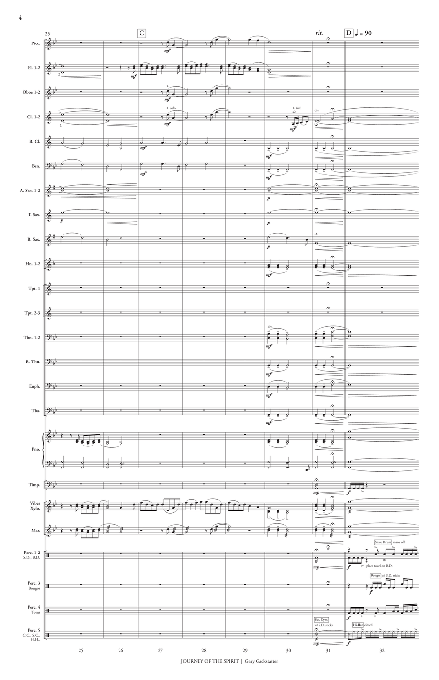 Journey of the Spirit Journey of the Spirit Concert Band scores gallery preview page 6