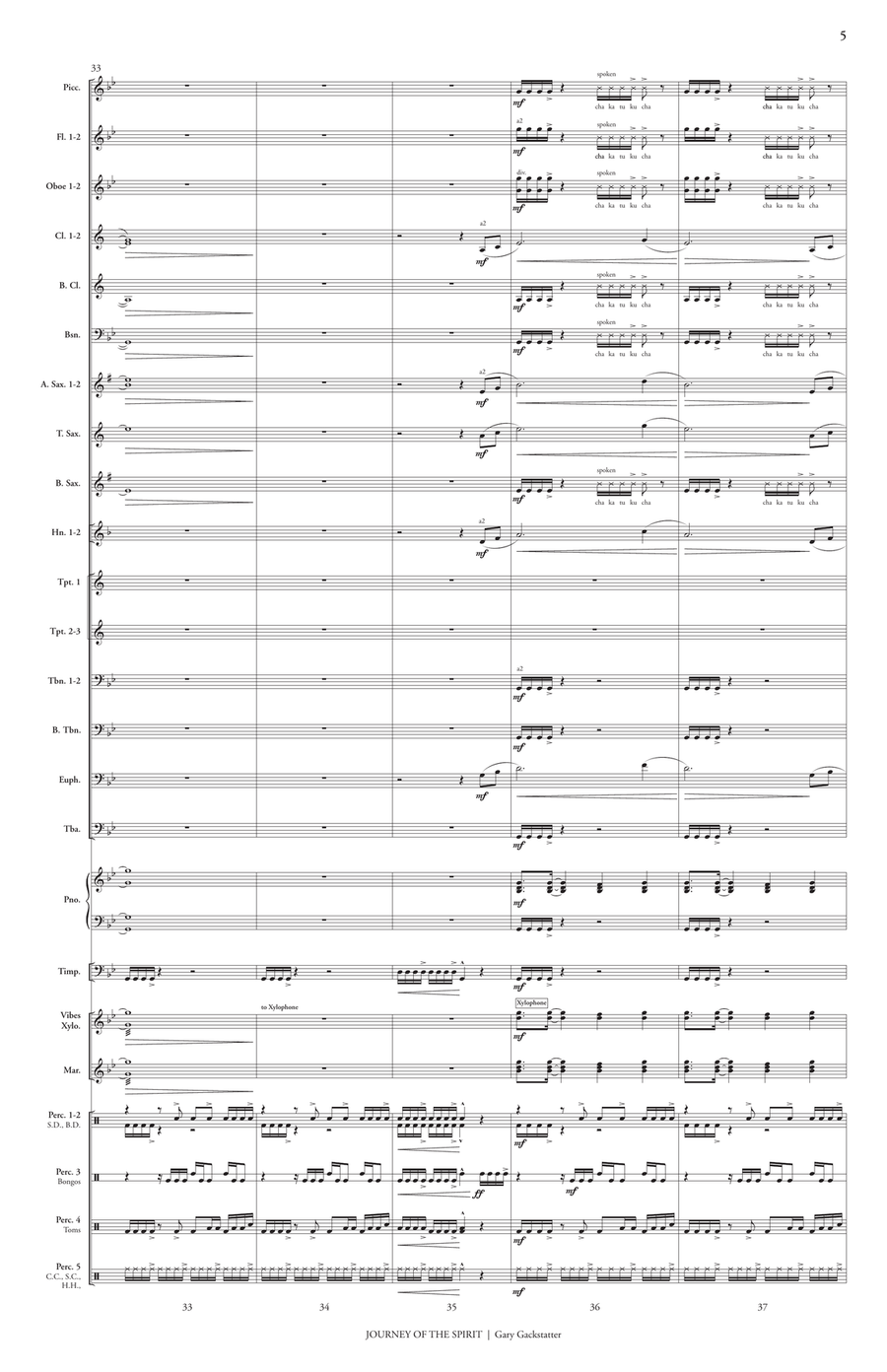 Journey of the Spirit Journey of the Spirit Concert Band scores gallery preview page 7