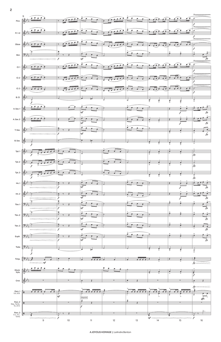 Joyous Homage, A Joyous Homage, A Concert Band scores gallery preview page 4