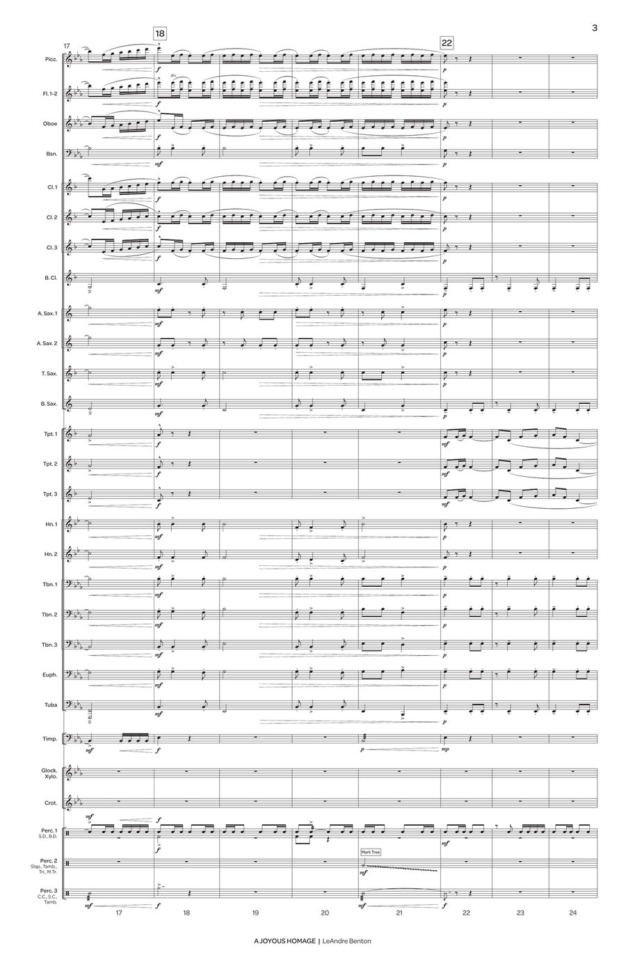 Joyous Homage, A Joyous Homage, A Concert Band scores gallery preview page 5