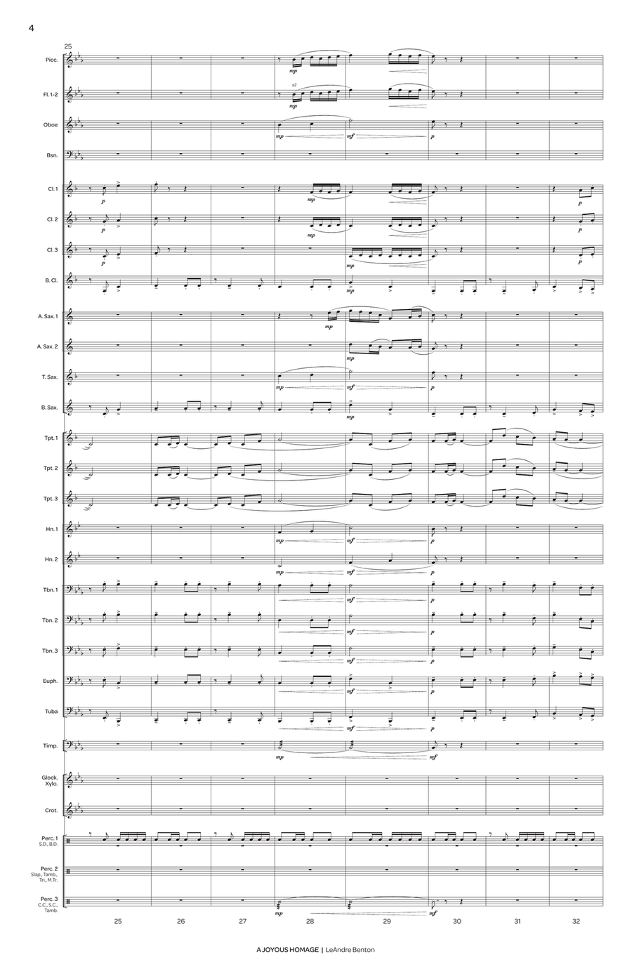 Joyous Homage, A Joyous Homage, A Concert Band scores gallery preview page 6