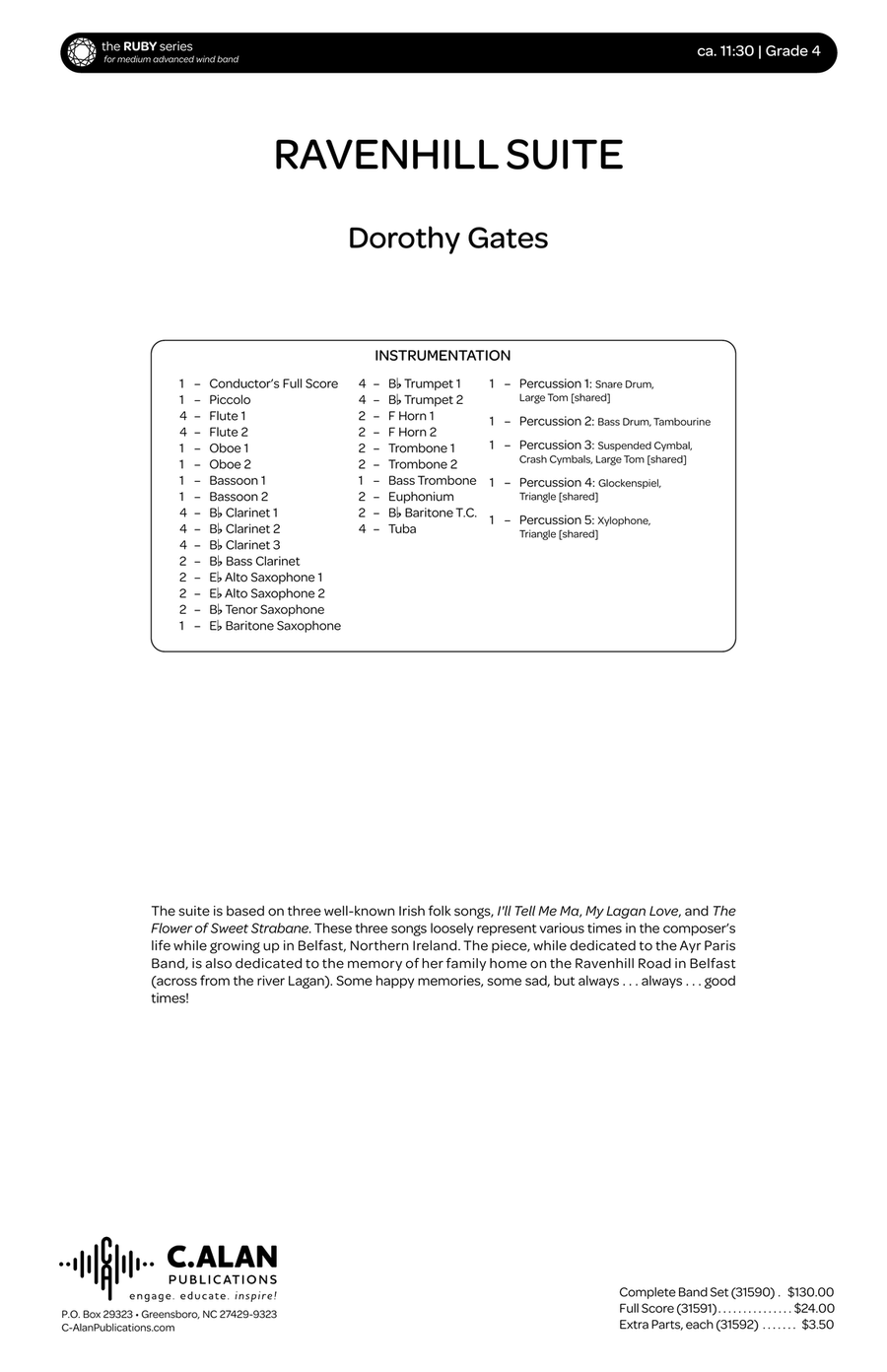 Ravenhill Suite (score only) Concert Band scores gallery preview page 2