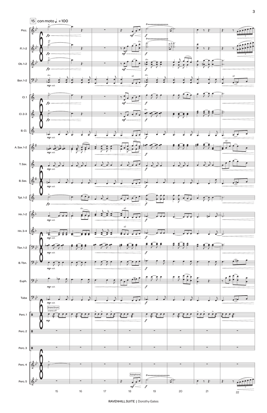 Ravenhill Suite (score only) Concert Band scores gallery preview page 5