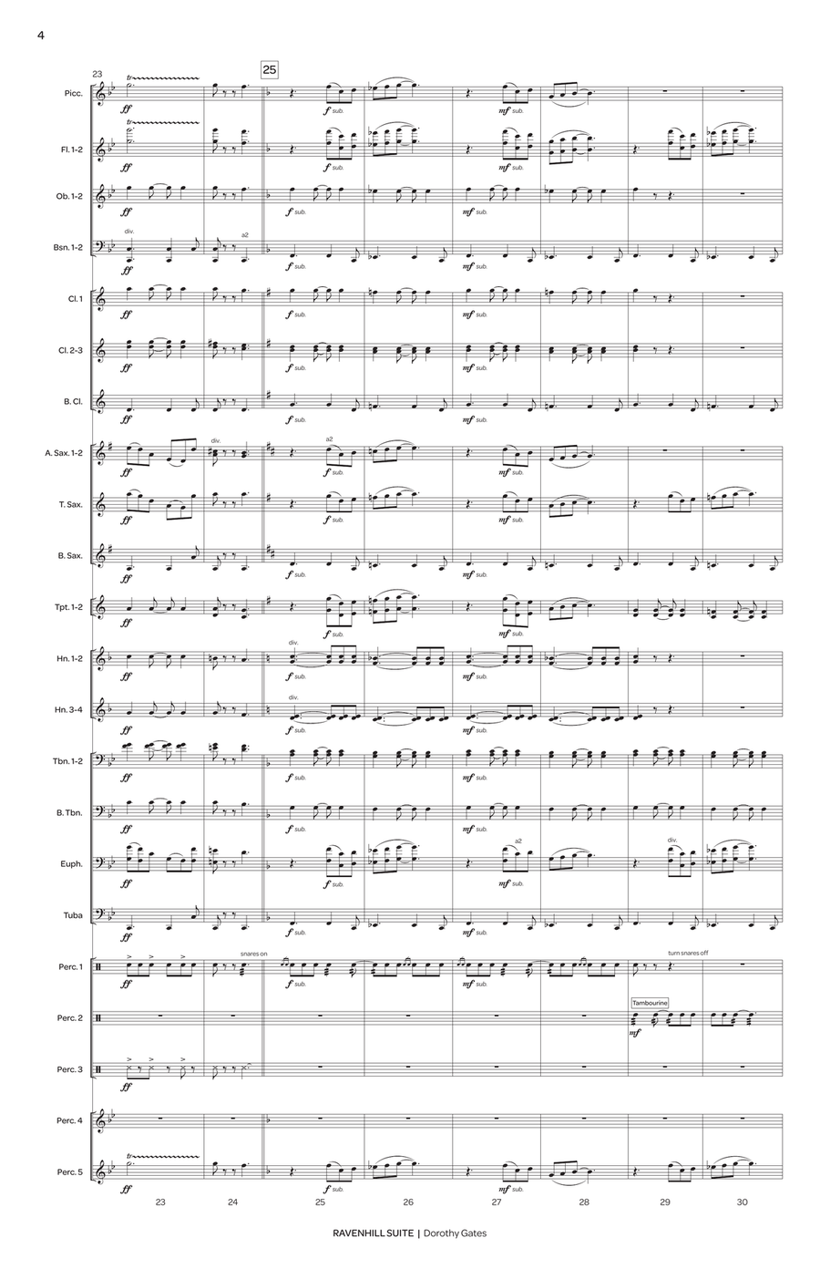 Ravenhill Suite (score only) Concert Band scores gallery preview page 6