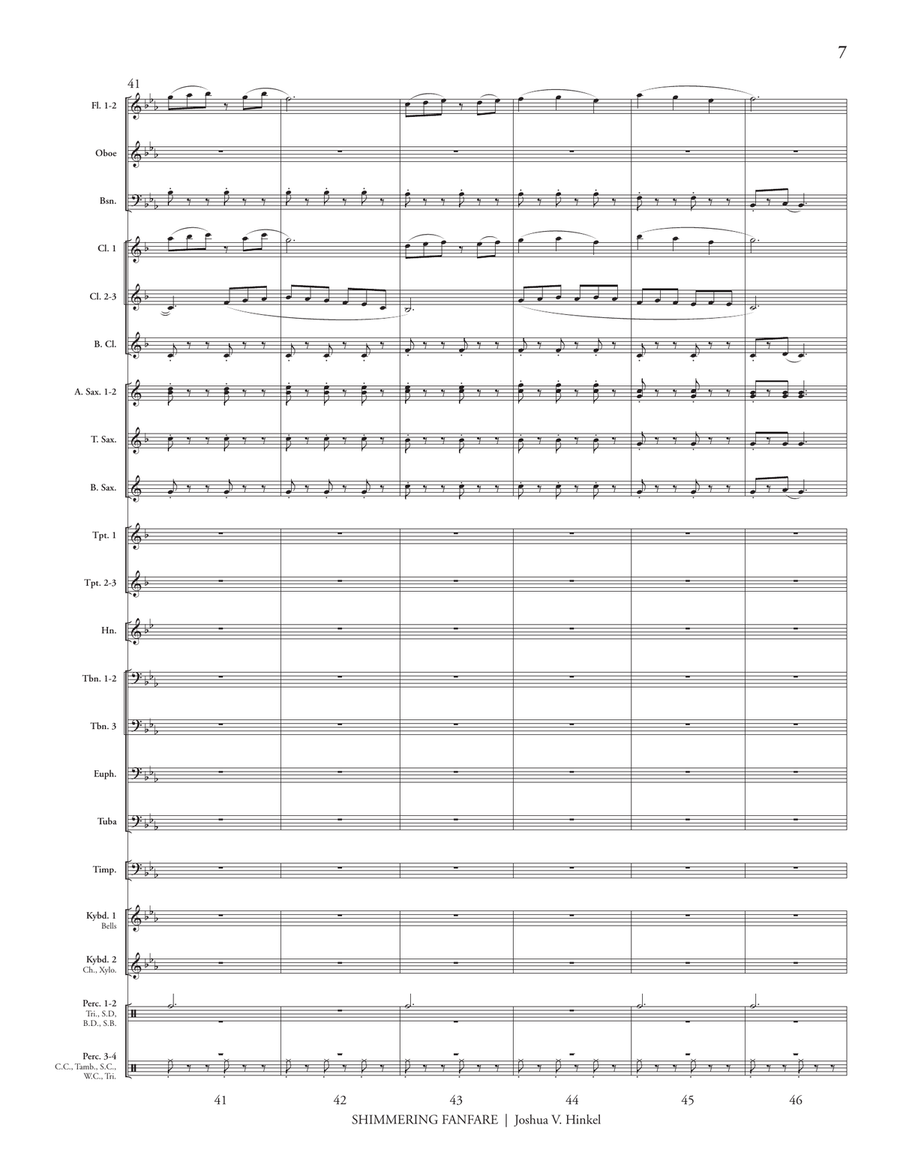Shimmering Fanfare (score only) Concert Band scores gallery preview page 9