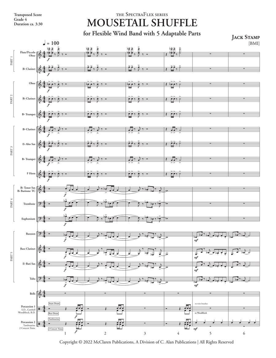 Mousetail Shuffle (transposed score) Score scores gallery preview page 3