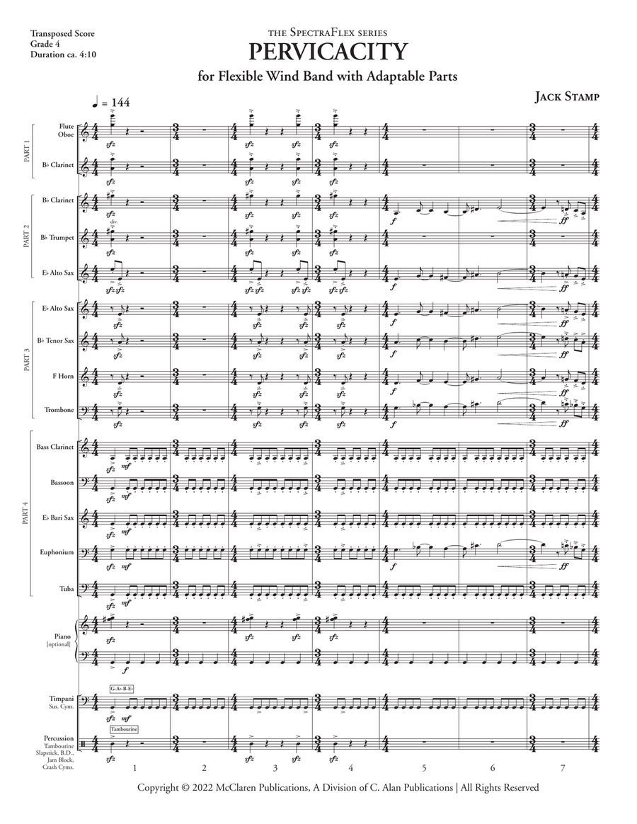Pervicacity (transposed score) Score scores gallery preview page 3