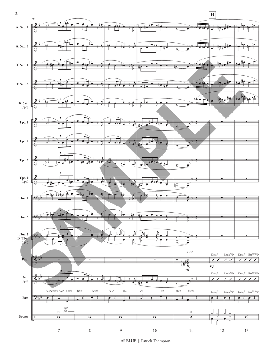 As Blue As Blue Jazz Ensemble scores gallery preview page 3