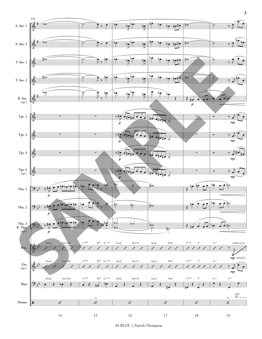 As Blue As Blue Jazz Ensemble scores gallery preview page 4