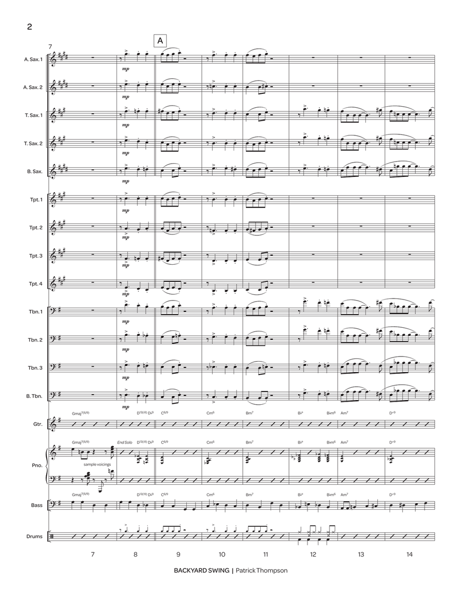 Backyard Swing Backyard Swing Jazz Ensemble scores gallery preview page 4