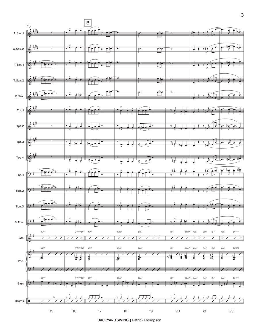 Backyard Swing Backyard Swing Jazz Ensemble scores gallery preview page 5