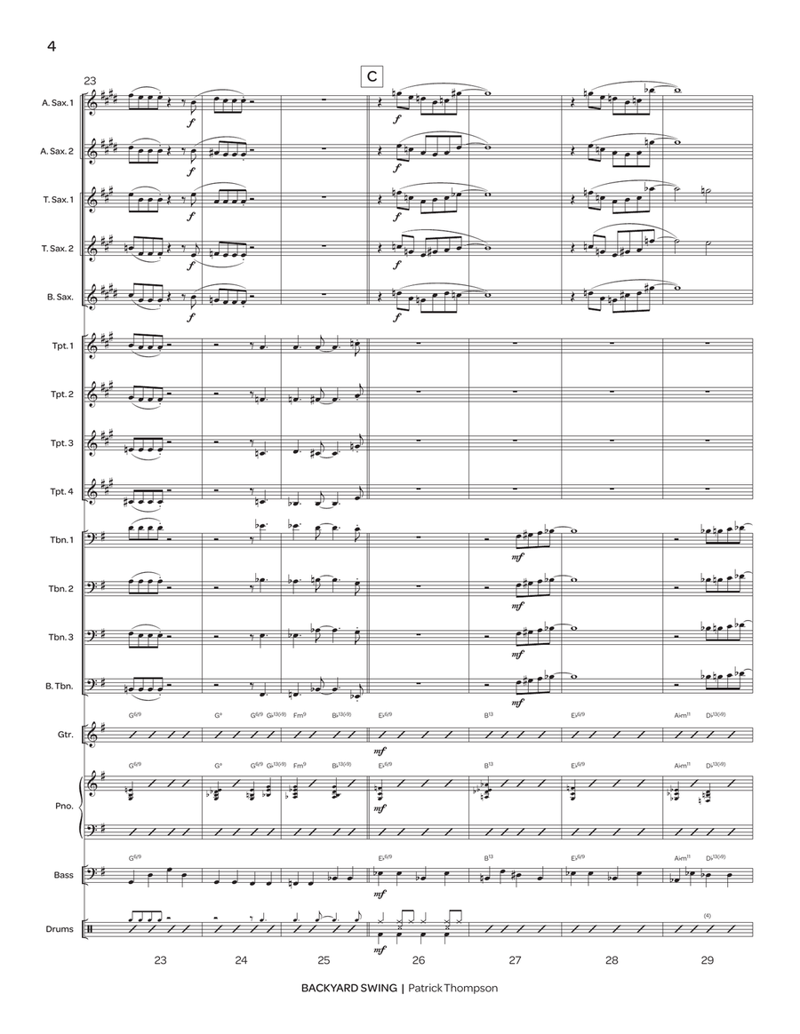 Backyard Swing Backyard Swing Jazz Ensemble scores gallery preview page 6