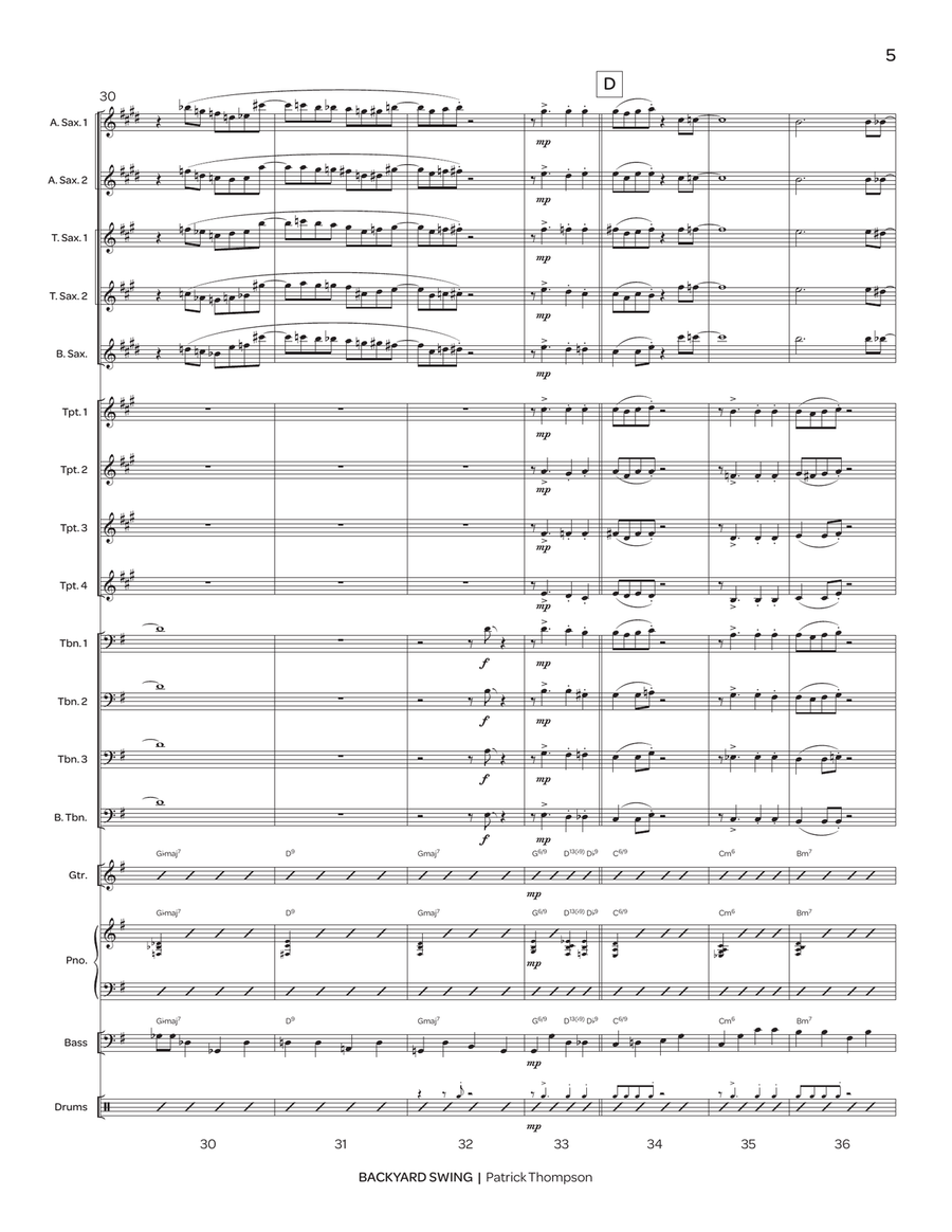 Backyard Swing Backyard Swing Jazz Ensemble scores gallery preview page 7