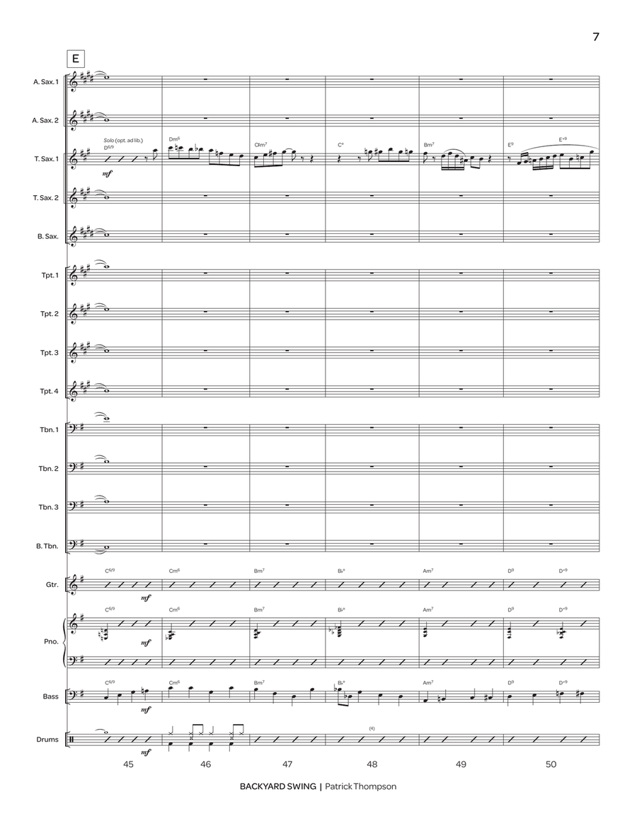 Backyard Swing Backyard Swing Jazz Ensemble scores gallery preview page 9