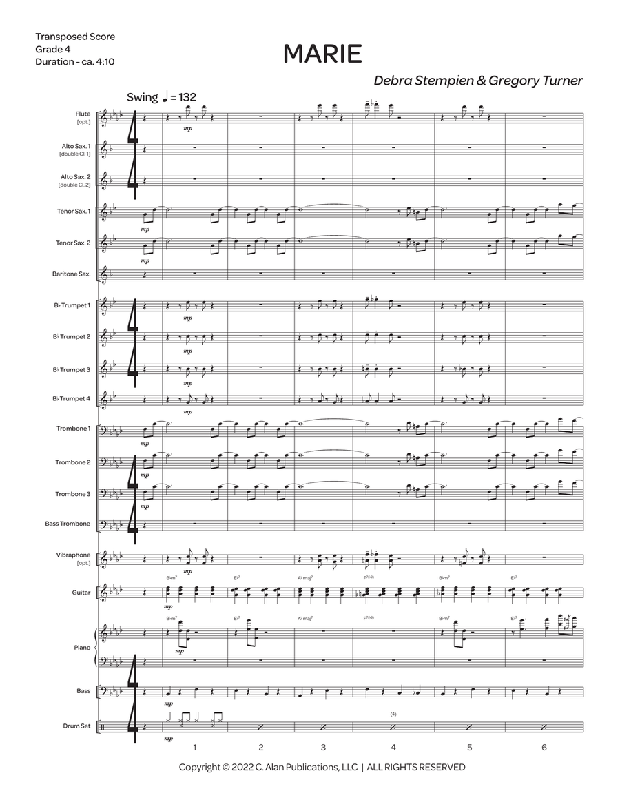 Marie Marie Jazz Ensemble scores gallery preview page 2