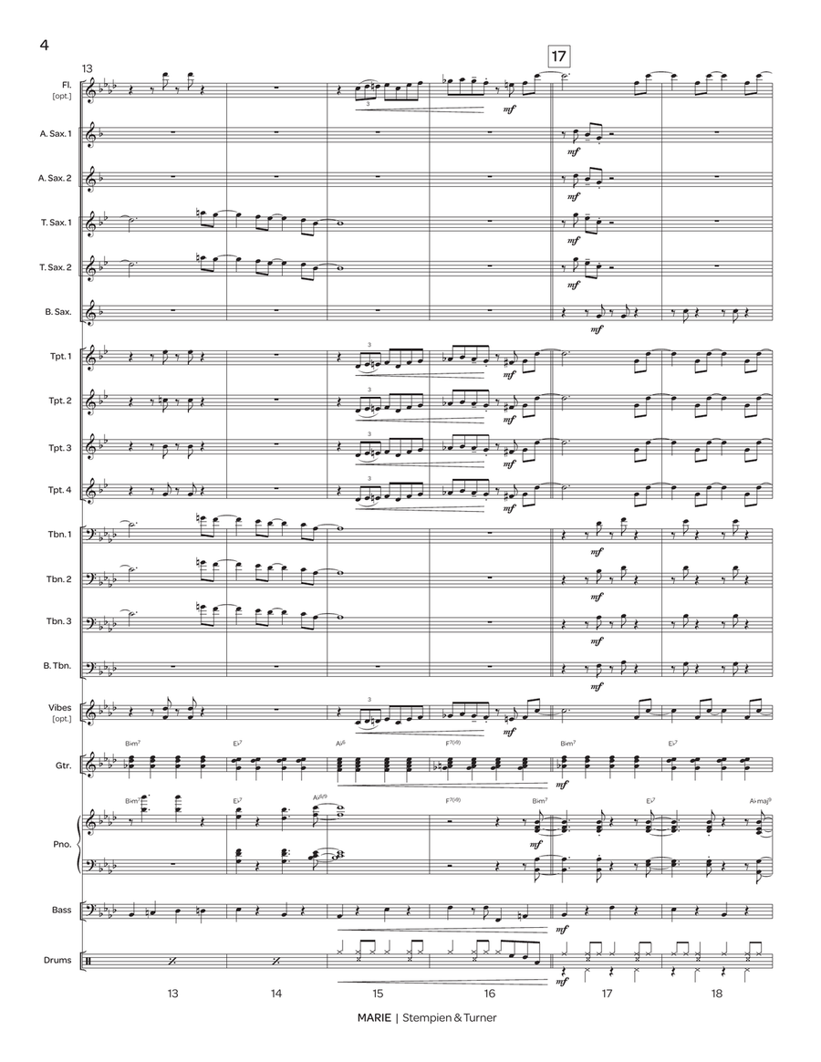 Marie Marie Jazz Ensemble scores gallery preview page 4