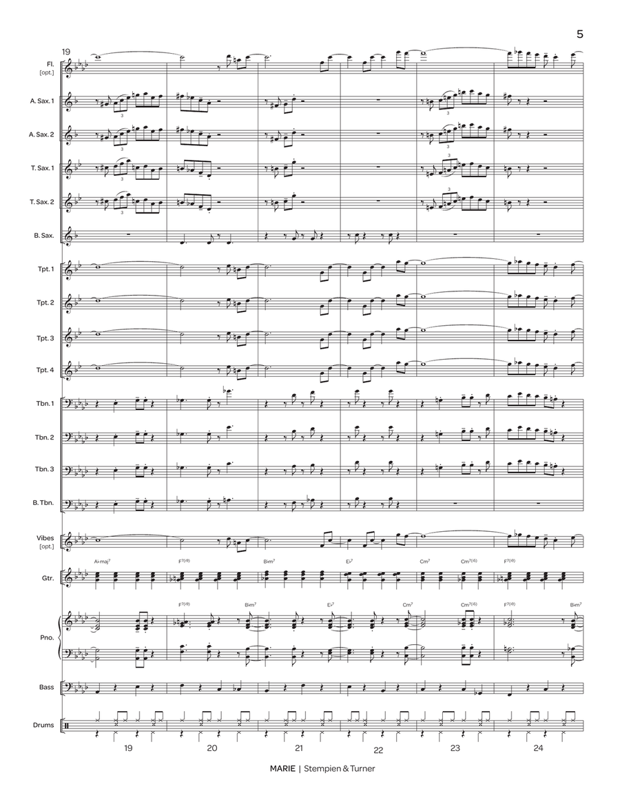 Marie Marie Jazz Ensemble scores gallery preview page 5