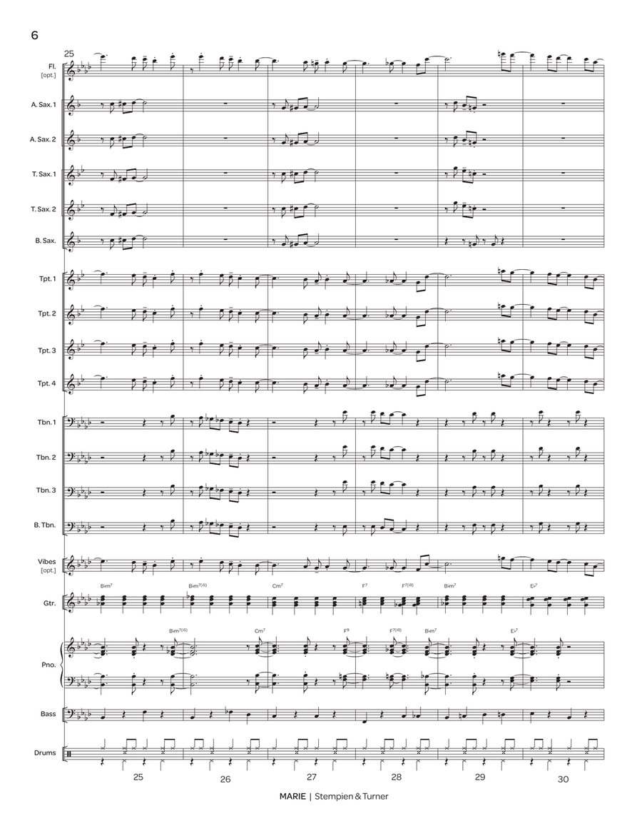 Marie Marie Jazz Ensemble scores gallery preview page 6