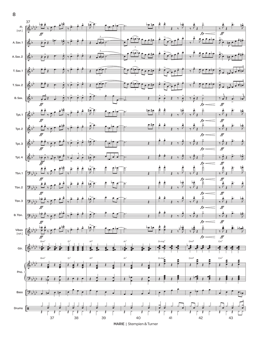 Marie Marie Jazz Ensemble scores gallery preview page 8