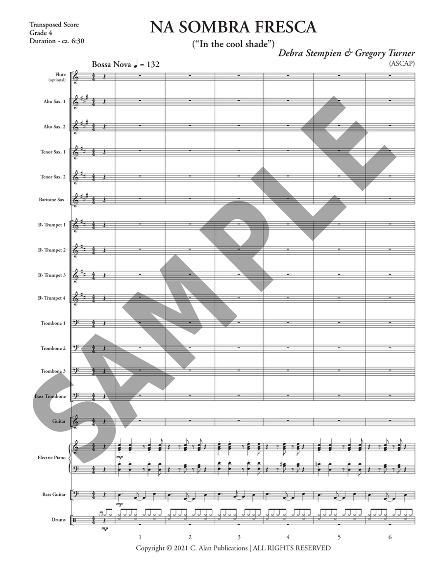 Na Sombra Fresca Na Sombra Fresca Jazz Ensemble scores gallery preview page 2
