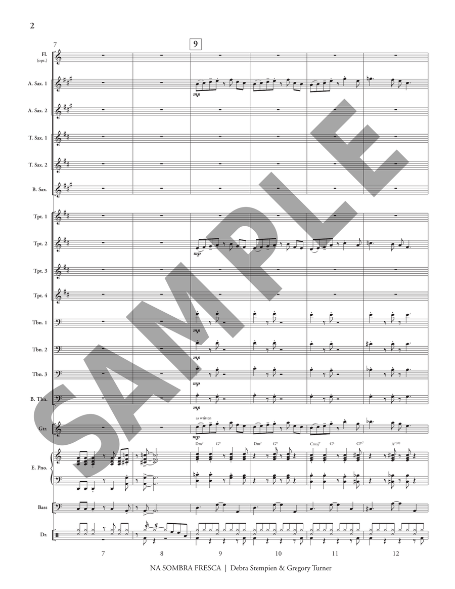 Na Sombra Fresca Na Sombra Fresca Jazz Ensemble scores gallery preview page 3