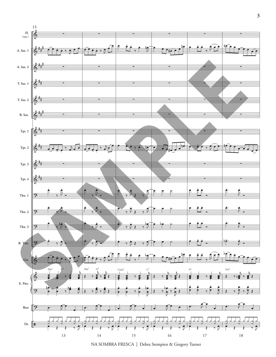 Na Sombra Fresca Na Sombra Fresca Jazz Ensemble scores gallery preview page 4