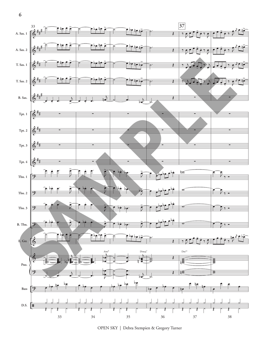 Open Sky (score only) Open Sky (score only) Jazz Ensemble scores gallery preview page 7