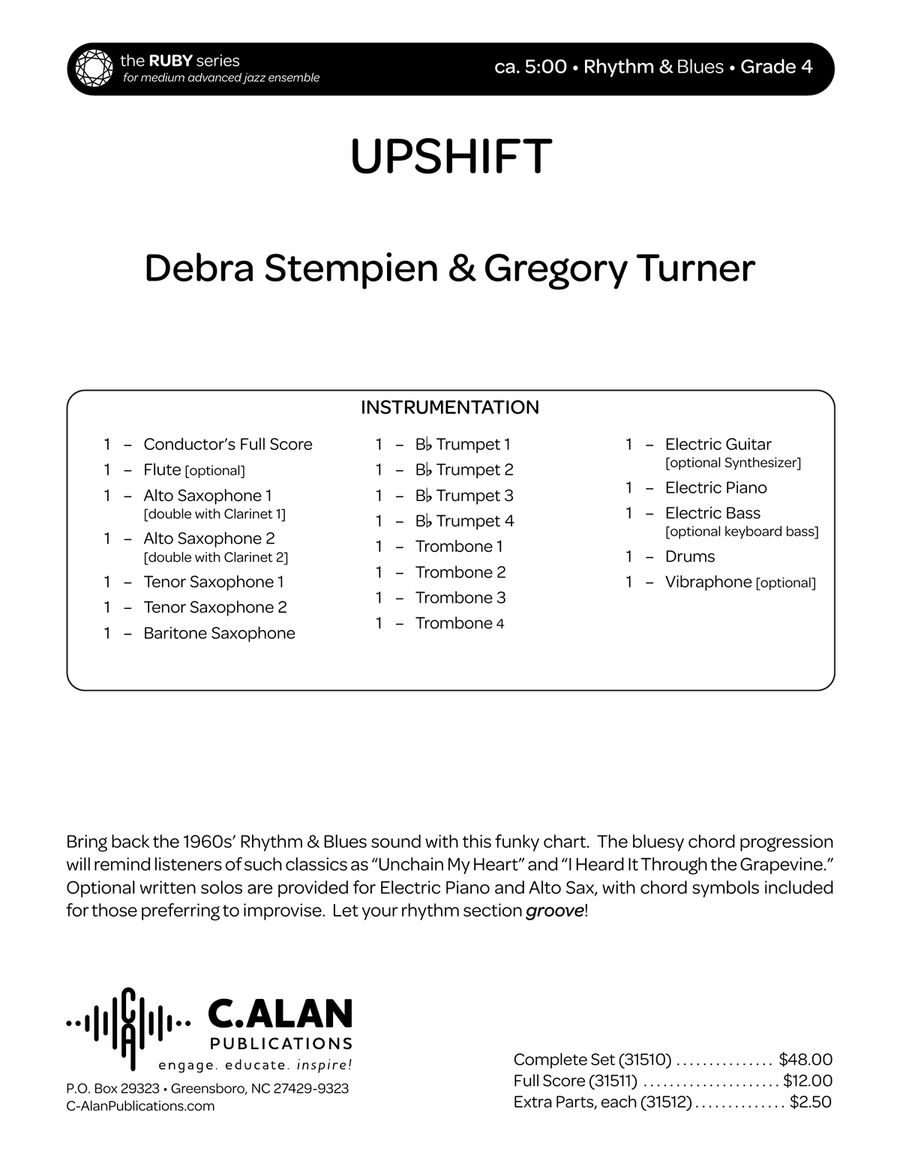 Upshift (score only) Upshift (score only) Jazz Ensemble scores gallery preview page 2