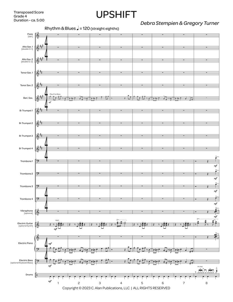 Upshift (score only) Upshift (score only) Jazz Ensemble scores gallery preview page 3