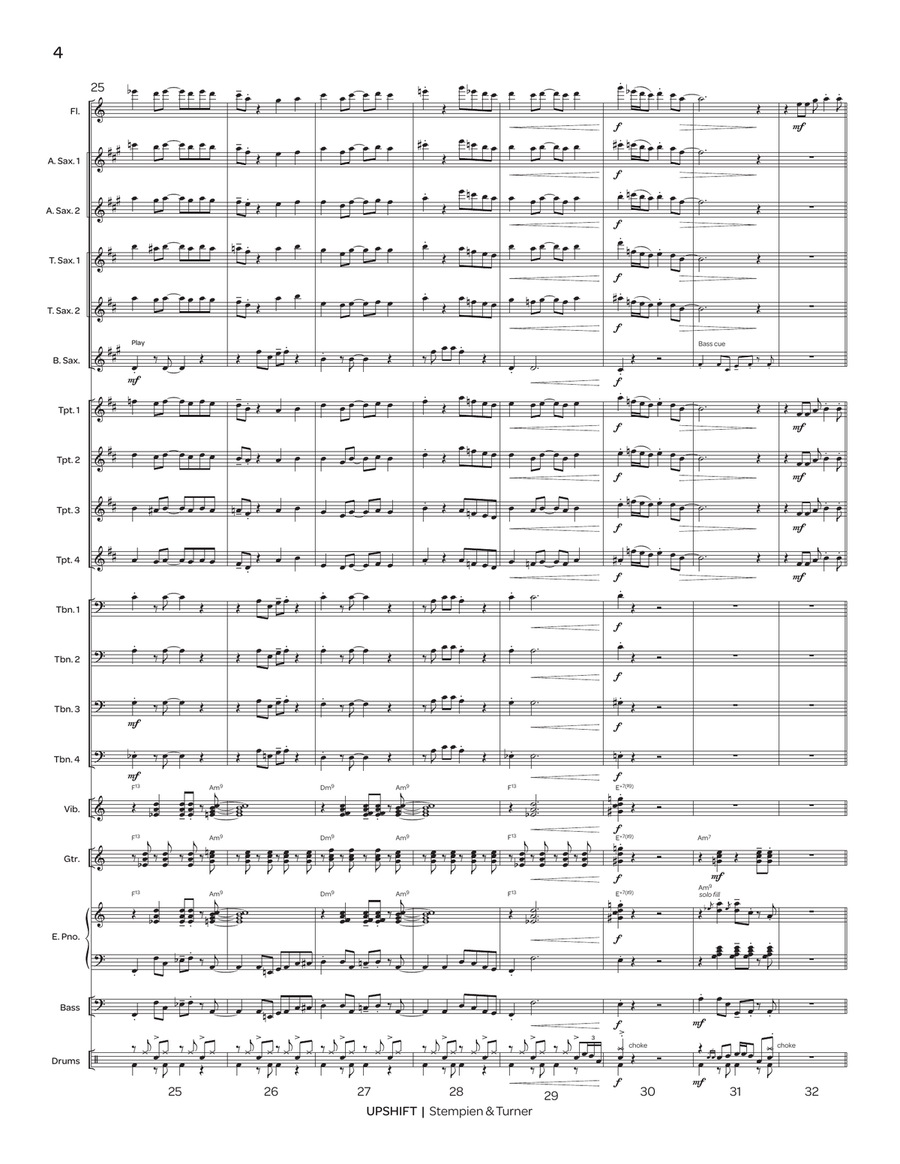 Upshift (score only) Upshift (score only) Jazz Ensemble scores gallery preview page 6